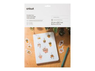 Cricut - 12 feuilles imprimables - vinyle - A4 - blanc