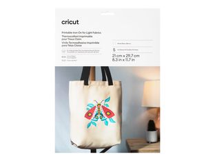 Cricut - 5 feuilles de transfert thermocollantes - pour tissus clairs - A4 - blanc