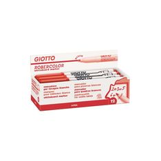 Giotto Robercolor - 12 Marqueurs effaçables - pointe ogive - rouge