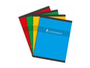 Conquérant Sept - Cahier 17 x 22 cm - 96 pages - petits carreaux (5x5mm) - disponible dans différentes couleurs