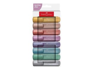 Faber-Castell Metallic - Pack de 8 surligneurs - couleurs assorties - encre à l'eau - 1-5 mm 