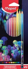 Maped Deepsea Paradise - 12 Crayons de couleur bois en pochette carton