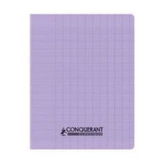 Conquérant Classique - Cahier polypro 17 x 22 cm - 96 pages - grands carreaux (Seyes) - lilas