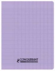 Conquérant Classique - Cahier polypro 24 x 32 cm - 96 pages - grands carreaux (Seyes) - lilas