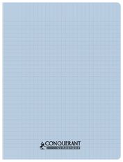 Conquérant Classique - Cahier polypro 24 x 32 cm - 96 pages - grands carreaux (Seyes) - bleu ciel
