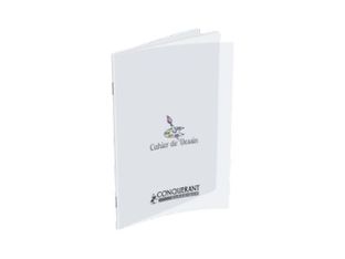 Conquérant Classique - Cahier de dessin polypro 24 x 32 cm - 96 pages blanches - transparent
