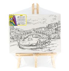 Artist Canvas Venice (toile sur chevalet avec 6 feutres)