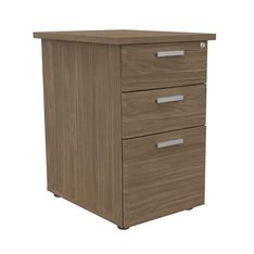 Caisson HT bureau - steely/stelly manager - Profondeur 60 cm - noyer - top noyer
