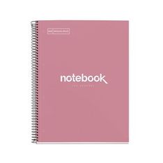 NOTEBOOK MIQUELRIUS - Cahier à spirale A4 (21x29,7 cm) - 160 pages - petits carreaux (5x5) - rose poudré