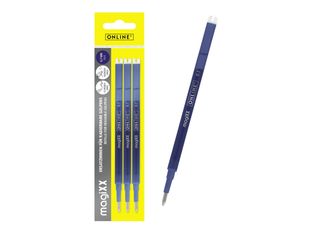 ONLINE magiXX - Recharge - non permanent - bleu - encre gel - 0.7 mm (pack de 3)