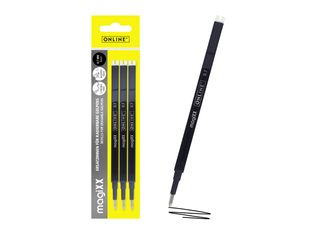 ONLINE magiXX - 3 Recharges pour roller effaçable - noir - 0.7 mm