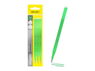 ONLINE magiXX - 3 Recharges pour roller effaçable - vert - 0.7 mm