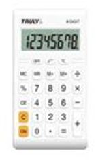 Truly 283 - calculatrice de poche - 8 chiffres - blanc