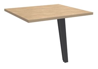 Retour direct pour bureau Steely - L80 - pied carbone - plateau imitation chêne clair