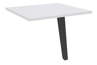 Retour direct pour bureau Steely - L80 - pied carbone - plateau blanc