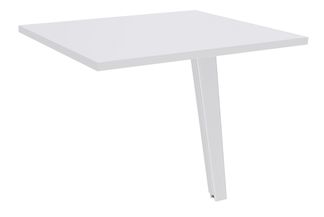 Retour direct pour bureau Steely - L80 - pied blanc - plateau blanc