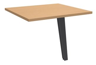 Retour direct pour bureau Steely - L80 - pied carbone - plateau imitation hêtre