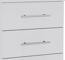 Option kit 2 tiroirs plats à la place du ds  - steely/steely manager - blanc perle