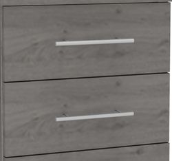 Option 2 tiroirs plats pour console Steely - imitation chêne gris