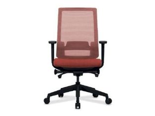 Fauteuil de bureau BRIAN - accoudoirs réglables - Appui-tête en option - dossier en résille - rouge