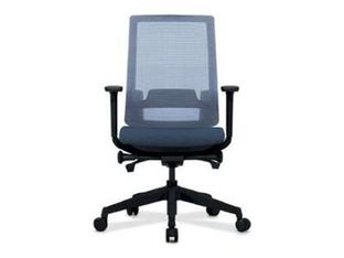 Fauteuil de bureau BRIAN - accoudoirs réglables - Appui-tête en option - dossier en résille - bleu