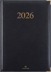 Agenda Kiev - 1 semaine sur 2 pages - 22 x 30 cm - noir - Oberthur