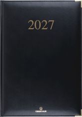 Agenda Kiev - 1 semaine sur 2 pages - 22 x 30 cm - noir - Oberthur