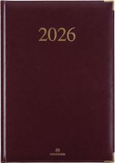 Agenda Kiev - 1 semaine sur 2 pages - 22 x 30 cm - bordeaux - Oberthur