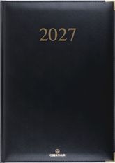 Agenda Kiev - 1 semaine sur 2 pages - 22 x 28 cm - noir - Oberthur