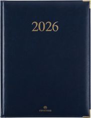 Agenda Kiev - 1 semaine sur 2 pages - 22 x 28 cm - bleu marine - Oberthur