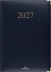 Agenda Kiev - 1 semaine sur 2 pages - 22 x 28 cm - bleu marine - Oberthur