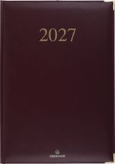 Agenda Kiev - 1 semaine sur 2 pages - 22 x 28 cm - bordeaux - Oberthur