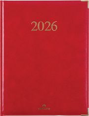 Agenda Kiev - 1 semaine sur 2 pages - 22 x 28 cm - rouge - Oberthur