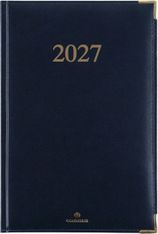 Agenda Kiev - 1 semaine sur 2 pages - 17 x 24,5 cm - bleu marine - Oberthur
