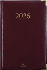 Agenda Kiev - 1 semaine sur 2 pages - 17 x 24,5 cm - bordeaux - Oberthur