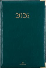 Agenda Kiev - 1 semaine sur 2 pages - 17 x 24,5 cm - vert - Oberthur