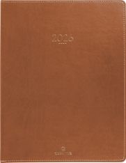 Agenda Eton - 1 semaine sur 2 pages - 22 x 28 cm - marron - Oberthur