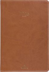 Agenda Eton - 1 semaine sur 2 pages - 17 x 24,5 cm - marron - Oberthur