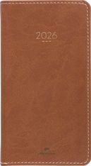 Agenda Eton - 1 semaine sur 2 pages - 9,5 x 17 cm - marron - Oberthur