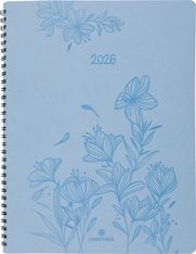 Agenda à spirale Primrose - 1 semaine sur 2 pages - 22 x 28 cm - corail - Oberthur