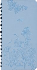 Agenda de poche spiralé Primrose - 1 semaine sur 2 pages - 9,5 x 17 cm - corail - Oberthur