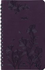 Agenda de poche spiralé Primrose - 1 semaine sur 2 pages - 10 x 15 cm - lilas - Oberthur