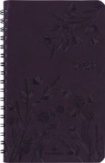 Agenda de poche spiralé Primrose - 1 semaine sur 2 pages - 10 x 15 cm - violet - Oberthur