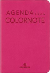 Agenda Colornote - 1 semaine sur 2 pages - 10 x 15 cm - fuchsia - Oberthur