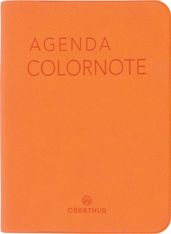Agenda Colornote - 1 semaine sur 2 pages - 7,5 x 10,5 cm - orange - Oberthur