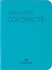 Agenda Colornote - 1 semaine sur 2 pages - 7,5 x 10,5 cm - bleu turquoise - Oberthur