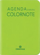 Agenda Colornote - 1 semaine sur 2 pages - 7,5 x 10,5 cm - vert pomme - Oberthur