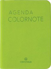 Agenda Colornote - 1 semaine sur 2 pages - 7,5 x 10,5 cm - vert pomme - Oberthur