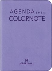 Agenda Colornote - 1 semaine sur 2 pages - 7,5 x 10,5 cm - lilas - Oberthur