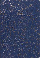 Agenda Céleste - 1 semaine sur 2 pages - 17 x 24,5 cm - marine - Oberthur